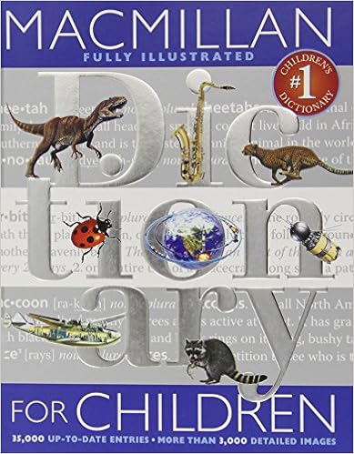 Cover of the Macmillan Dictionary for Children with illustrations of animals and a globe