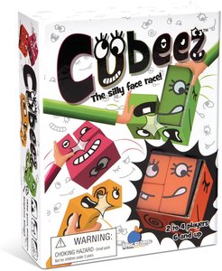 Cubeez the silly face race game box with colorful face cubes