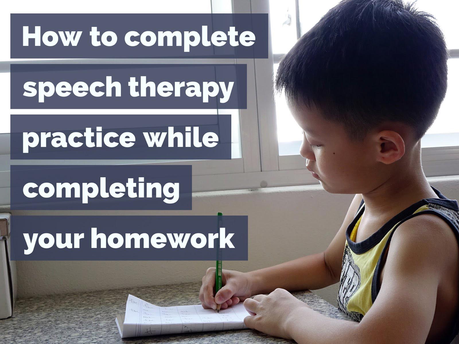 Complete Homework and Practice Speech at the Same Time