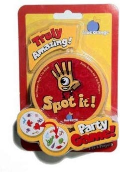 Spot it! Party Game card tin in blister packaging