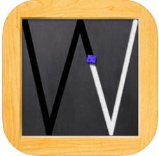 Handwriting Without Tears Wet, Dry, Try app icon showing the letter W on a slate