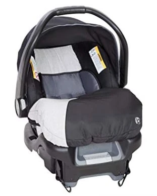 Black and gray infant car seat carrier