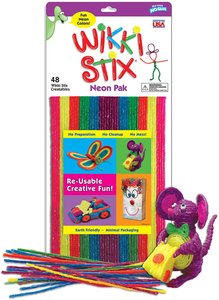 Wikki Stix neon pack with colorful waxed yarn sticks